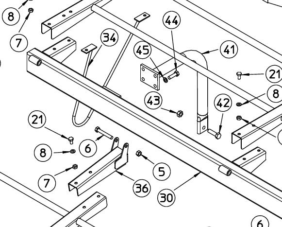 tarp frame TARP FRAME, MAIN MEMBER, 110.430 – Ford Distributing