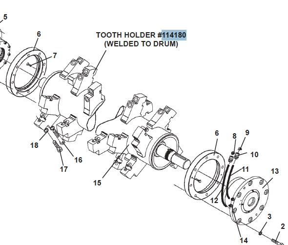 TOOTH HOLDER, MAGNUM MULCHER SERIES II – Ford Distributing