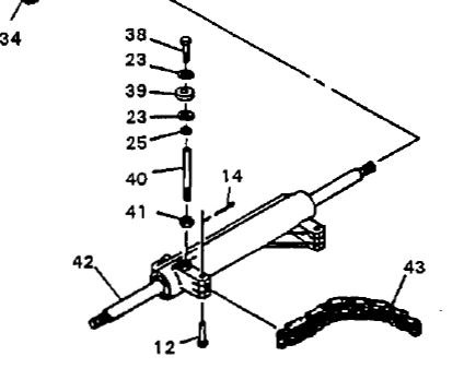 CYLINDER ASSEMBLY 2.50 x 1.25 x 11.62, SWING CYLINDER MD2 BACKHOE