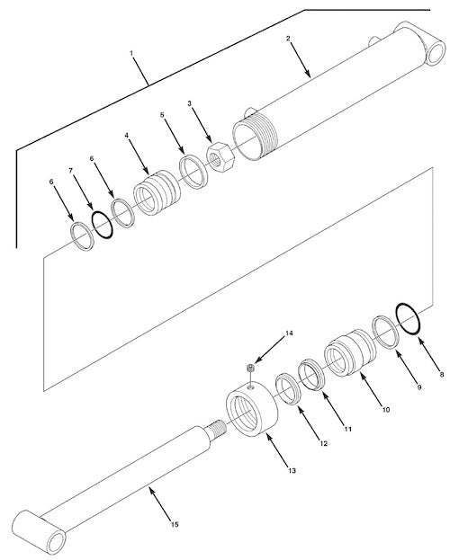 Hydraulic angle cylinder