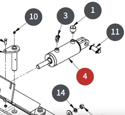 Sweepster cylinder assy