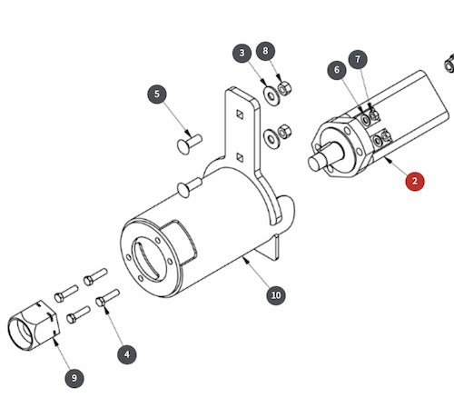 MOTOR, 9.9 CID, 1.25 TPR, MAGNETO MOUNT