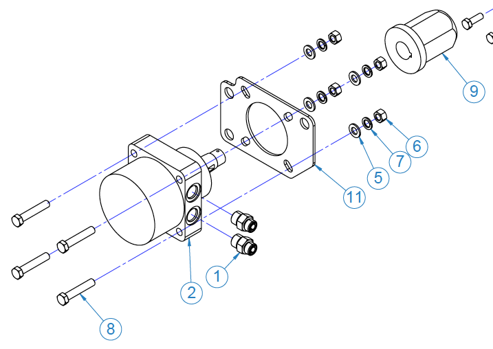 HYDRAULIC MOTOR, 8.0 CID, CTC & MRHL