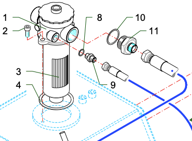 Ferri oil filter cartridge