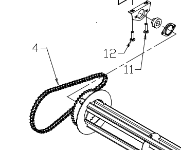 CHAIN ASSEMBLY #50 x 88 PITCH