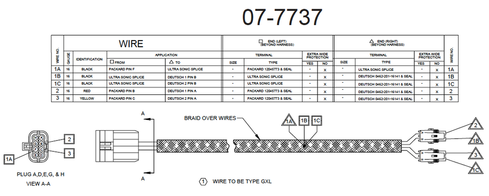 WIRE HARNESS, 108", SOLENOID ANGLING