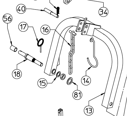 HITCH PIN, DM4/5 TOPLINK 200.343