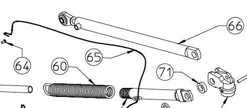 Disc mower cylinder assembly