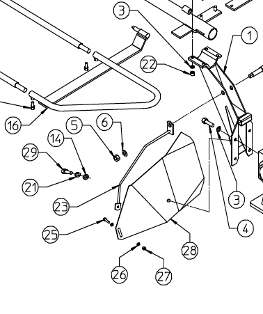 MOUNTING BRACKET, DEFLECTOR SHIELD 100.328