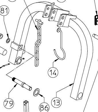 HITCH PIN, DM BREAKAWAY, 100.564