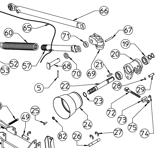 Disc mower parts diagram