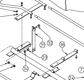 TIE ROD, TARP FRAME, 100.936