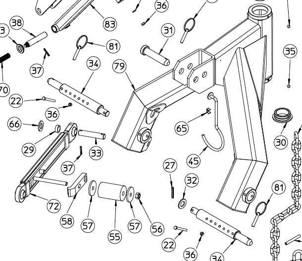 HITCH PIN, DM-S, 100.951