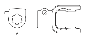 YOKE, TRACTOR END, 1-¾” x 20 SPLINE, WALTERSCHEID 2600 SERIES