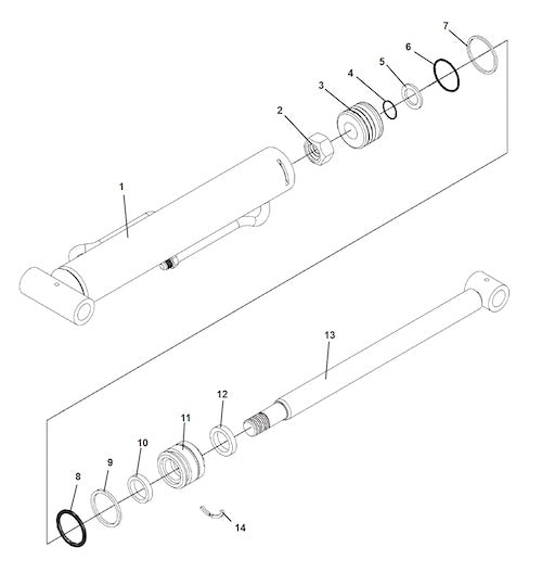 CYLINDER 2.25 x 1.25 x 12.08, BRADCO 365, 485 STABILIZER