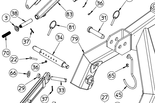 HITCH PIN, TOP LINK, DM-S, 110.011