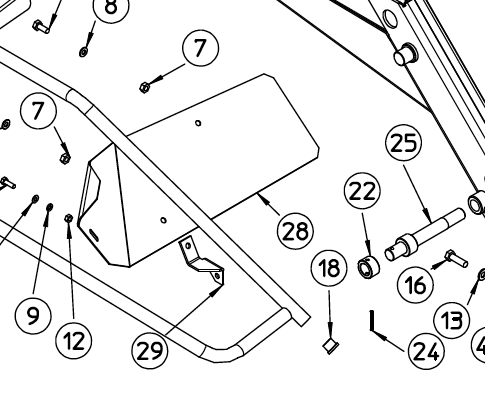 MOUNTING BRACKET, DEFLECTOR, 110.013