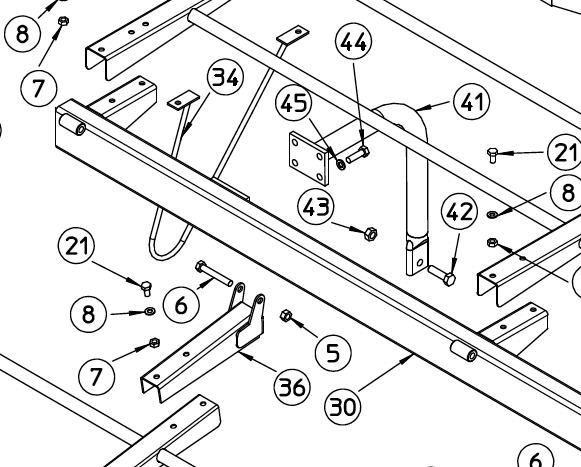 TARP FRAME, MAIN MEMBER, DM6-S, 110.431