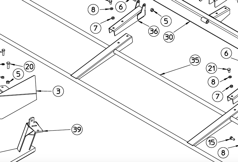 TARP FRAME, FRONT, 110.435