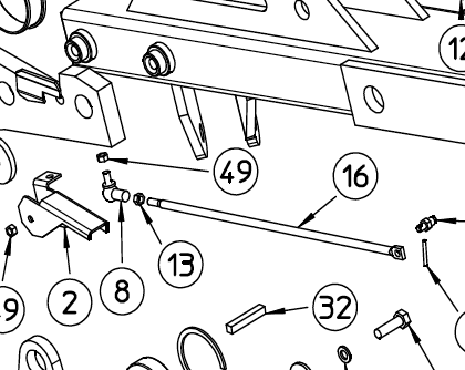 TIE ROD, DM HITCH, 110.477