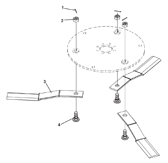 SPECIAL NUT, BLADE MOUNTING, BRADCO