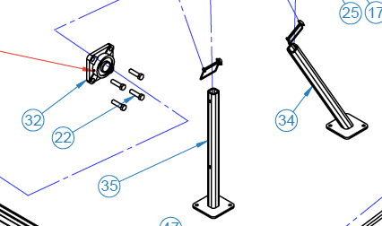 PARKING STAND, REAR, RHFA