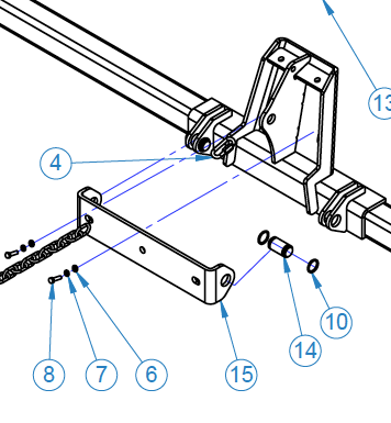 PIVOT PIN, LIFT ARM, QA