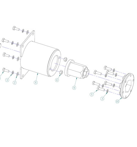 PLATE, RECEIVER, HEX 2.5