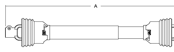 PTO SHAFT ASSY SERIES 2, 48" OAL