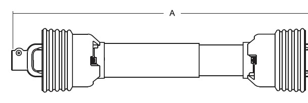 PTO SHAFT ASSY SERIES 6, 48" OAL