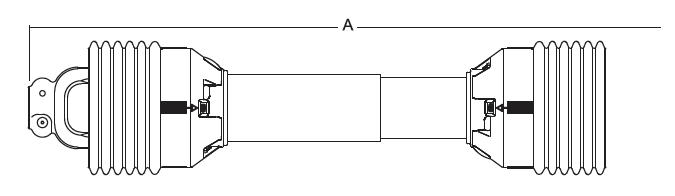 PTO SHAFT ASSY SERIES 9, 60" OAL