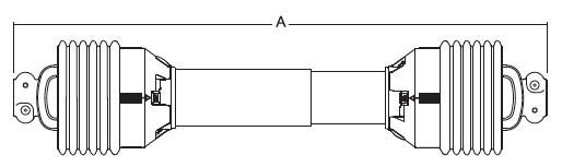 PTO SHAFT ASSY SERIES 8, 46" OAL