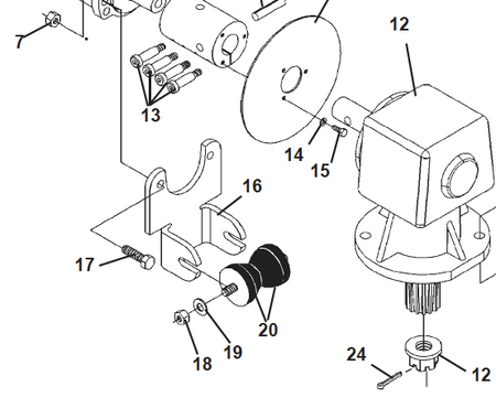 motor and mount bracket