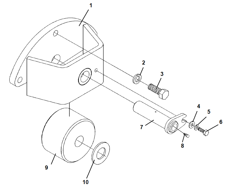 WHEEL MOUNTING BRACKET, COLD PLANER