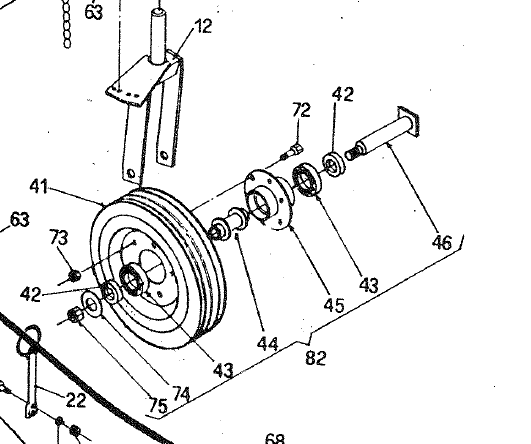 HUB, TRANSPORT WHEEL 200.139