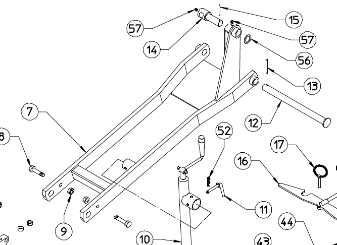 HINGE PIN, SR420 DRAWBAR, 210.678 – Ford Distributing