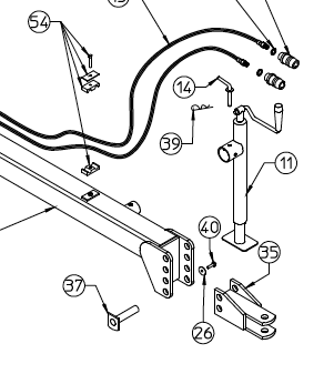 DRAW BAR HITCH, H90 210.542