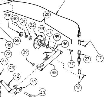 SUPPORT ARM, CENTER WHEEL 210.566