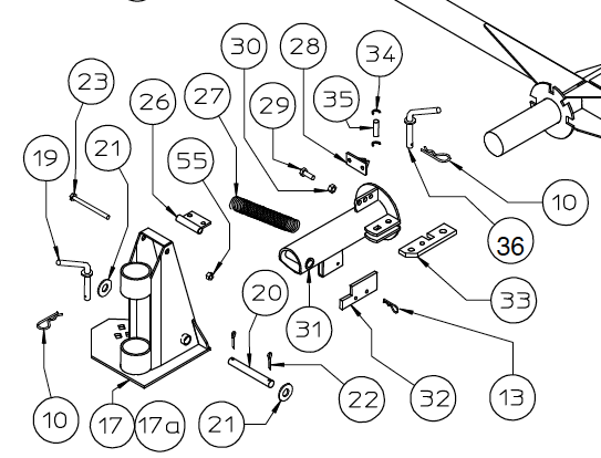 MAIN FRAME MOUNTING PIPE, 210.849