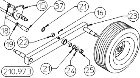 PIN, TANDEM WHEEL KIT, 210.967