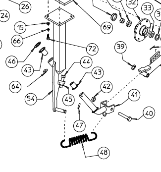 PIVOT BRACKET, CENTER WHEEL 210.617