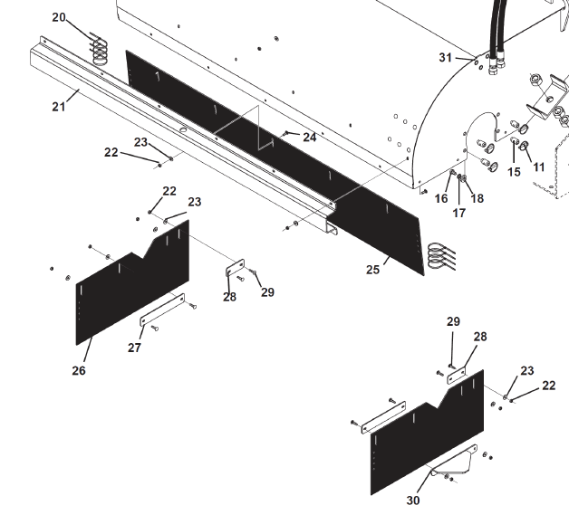 FRONT FLAP, PICKUP BROOM, 5'