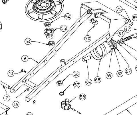 DRAWBAR ST780 HITCH 220.019