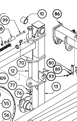 REAR WHEEL SUPPORT, RH, 220.185