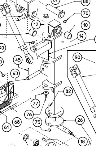 TRANSPORT WHEEL AXLE, AND BRACKET, 220.443