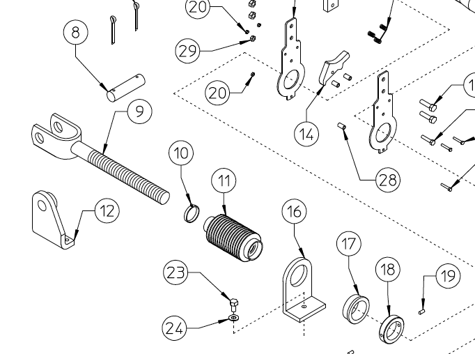 THREADED ROD RH, RATCHET LINK 220.219