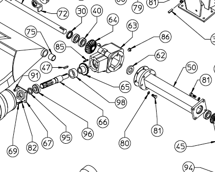 CROWNWHEEL ST780, CENTER GEARBOX 210.999