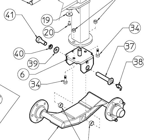 SPEICAL PIN, TANDEM AXLE KIT (220.330)