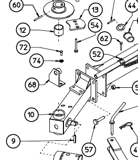 PIPE SUPPORT, FRONT, RIGHT HAND, 220.360