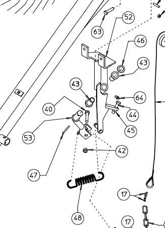 PIVOT BRACKET, FRONT, CENTER WHEEL 210.616